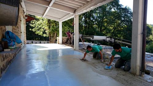 Mise en place et désactivation du béton