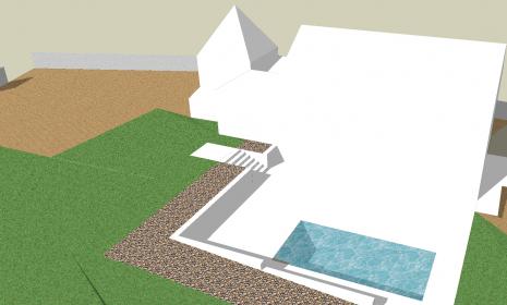 Implantation de la piscine