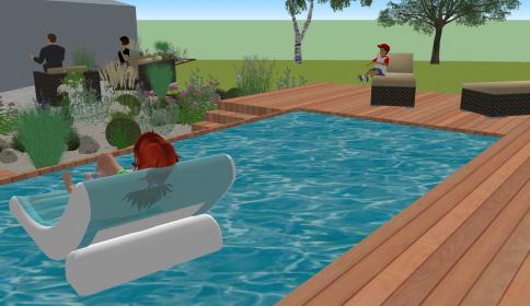 Vue piscine